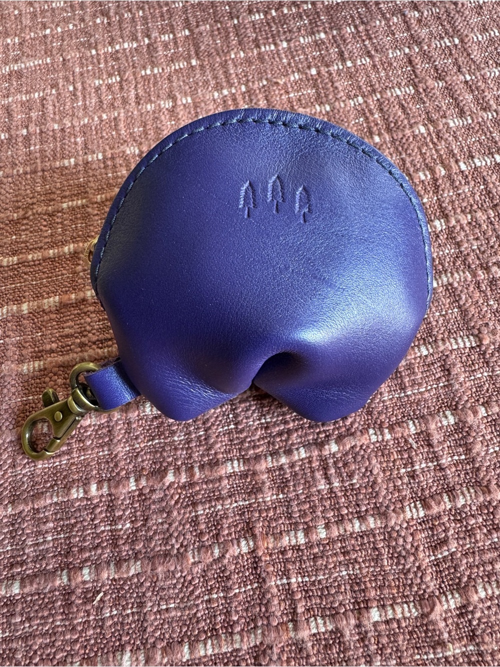 NWOT Portland Leather Amethyst Fortune Cookie Pouch